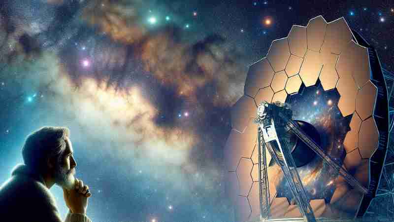 peering into the past with telescopes: an astronomer explains how far we can go, Concept art for illustrative purpose, tags: und - Monok